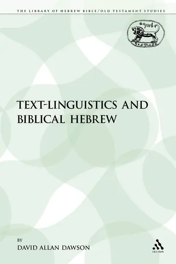Cover of Text-Linguistics and Biblical Hebrew