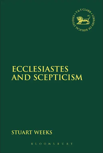 Cover of Ecclesiastes and Scepticism