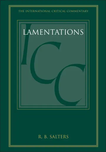 Cover of Lamentations (ICC)
