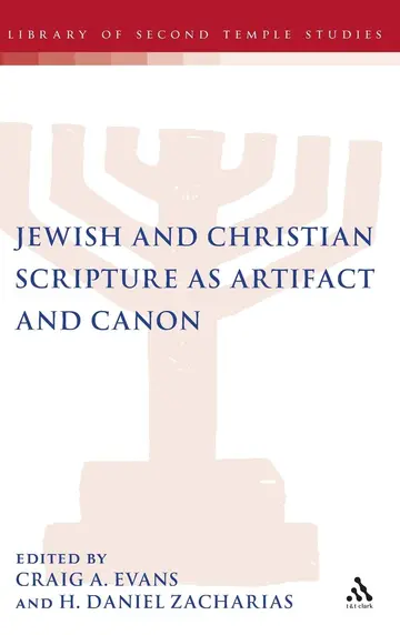 Cover of Jewish and Christian Scripture as Artifact and Canon