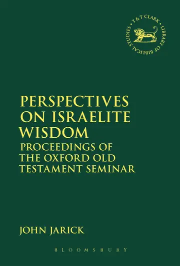 Cover of Perspectives on Israelite Wisdom