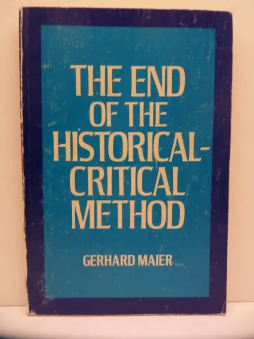 Cover of The End of the Historical-Critical Method