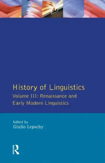 Cover of History of Linguistics Vol III