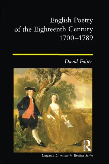 Cover of English Poetry of the Eighteenth Century, 1700-1789