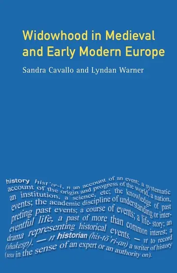 Cover of Widowhood in Medieval and Early Modern Europe