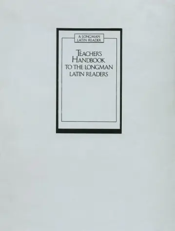 Cover of Teachers Handbook to the Longman Latin Readers