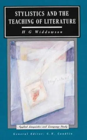 Cover of Stylistics and the Teaching of Literature