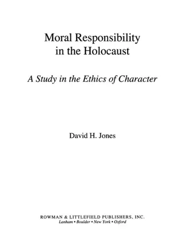 Cover of Moral Responsibility in the Holocaust