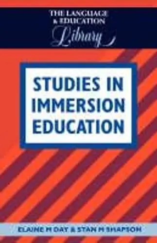 Cover of Studies in Immersion Education