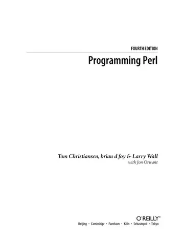 Cover of Programming Perl 4e