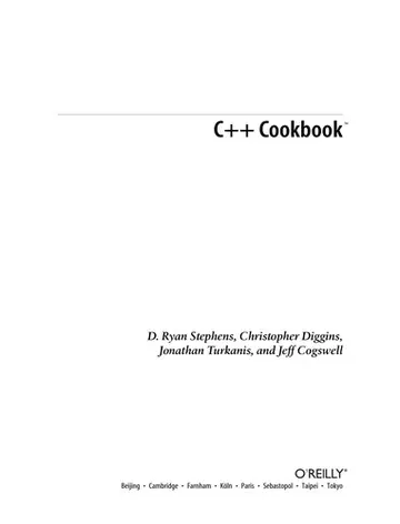 Cover of C++ Cookbook