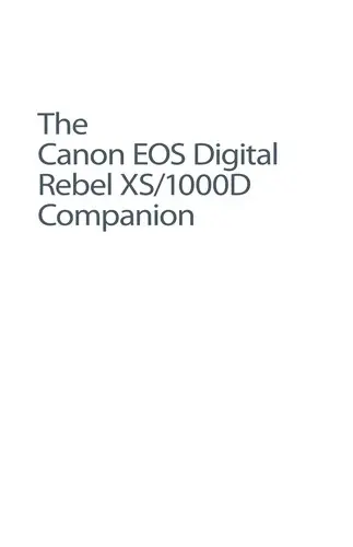 Cover of The Canon EOS Digital Rebel XS/1000D Companion