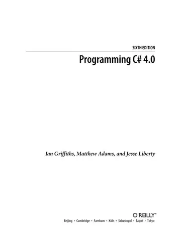 Cover of Programming C# 4.0 6e
