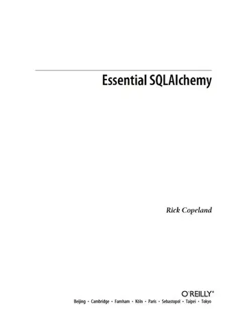 Cover of Essential SQLAlchemy
