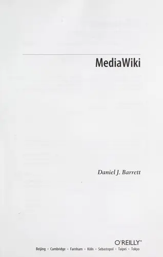 Cover of MediaWiki