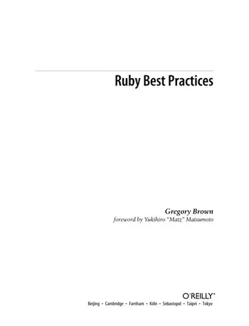 Cover of Ruby Best Practices
