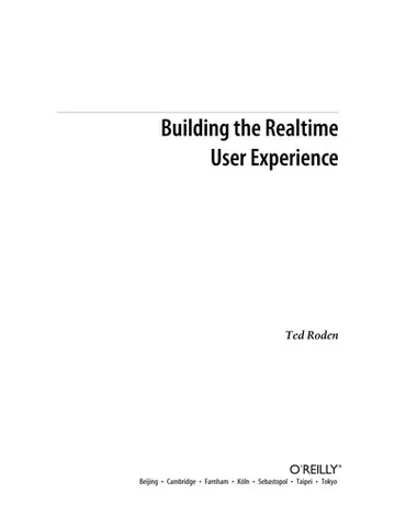 Cover of Building the Realtime User Experience