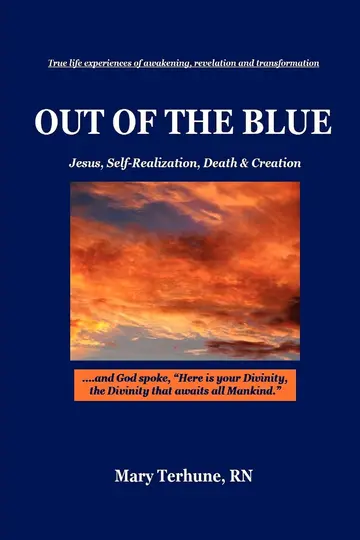 Cover of OUT OF THE BLUE, Jesus, Self-Realization, Death & Creation
