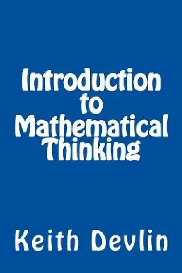 Cover of Introduction to Mathematical Thinking