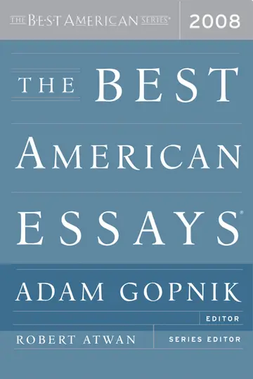 Cover of The Best American Essays 2008