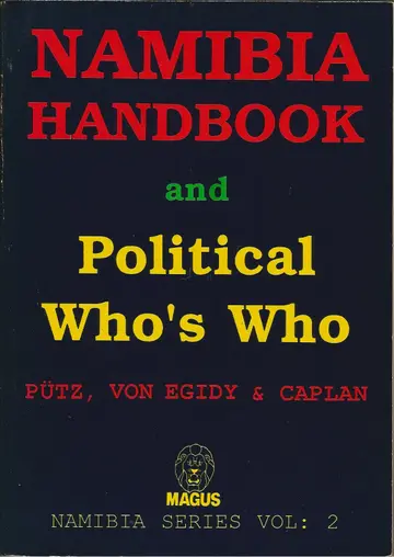 Cover of Namibia handbook and political who's who