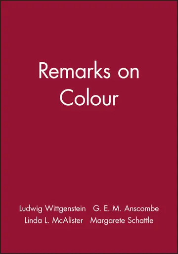 Cover of Remarks on Colour