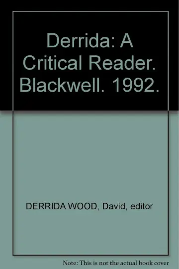 Cover of Derrida