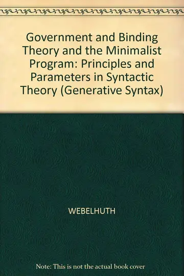 Cover of Government and Binding Theory and the Minimalist Program
