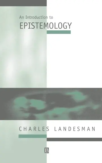 Cover of An Introduction to Epistemology