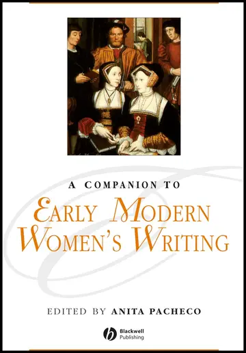 Cover of A Companion to Early Modern Women's Writing