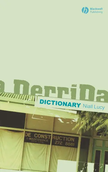 Cover of A Derrida Dictionary