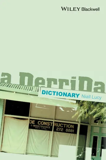 Cover of A Derrida Dictionary