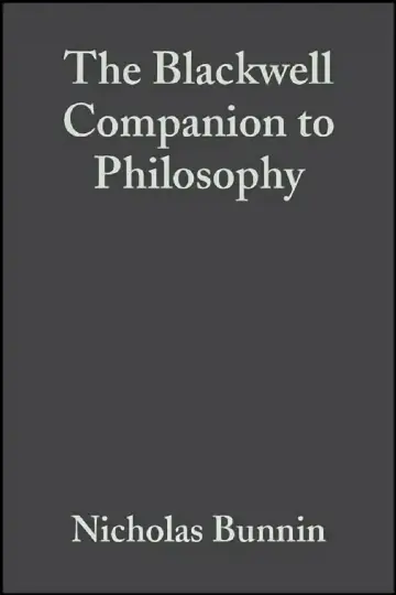 Cover of The Blackwell Companion To Philosophy