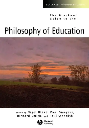 Cover of The Blackwell Guide to the Philosophy of Education