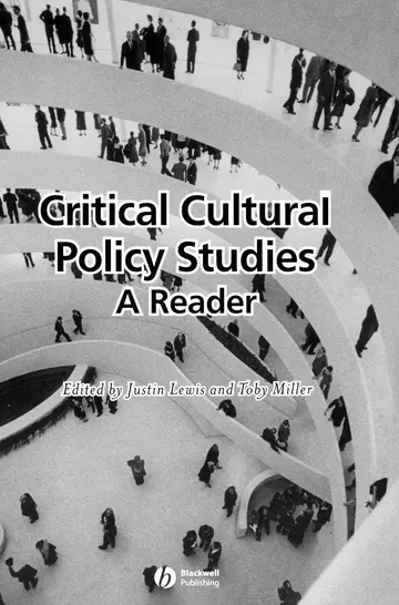 Cover of Critical Cultural Policy Studies