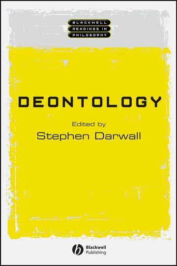 Cover of Deontology