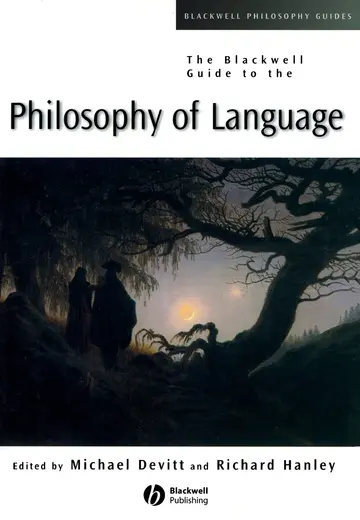 Cover of The Blackwell Guide to the Philosophy of Language