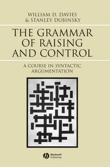 Cover of The Grammar of Raising and Control