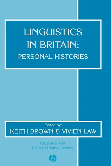 Cover of Linguistics in Britain