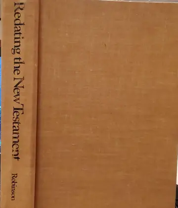 Cover of Redating the New Testament