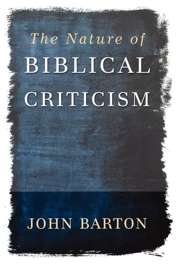 Cover of The Nature of Biblical Criticism