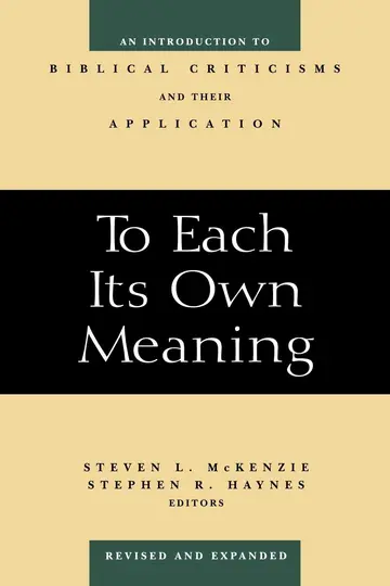 Cover of To Each Its Own Meaning
