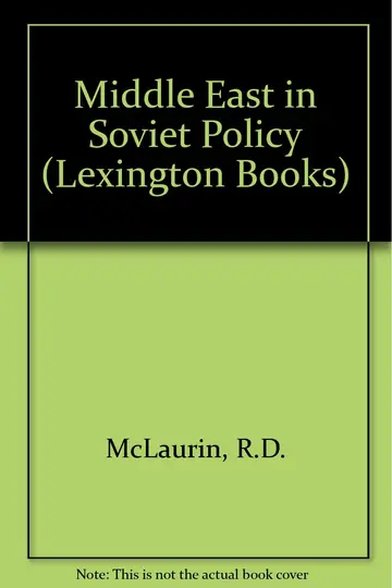 Cover of Middle East in Soviet Policy