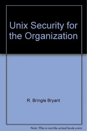 Cover of UNIX Security for the Organization