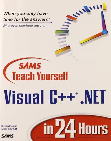 Cover of Sams Teach Yourself Visual C++.NET in 24 Hours