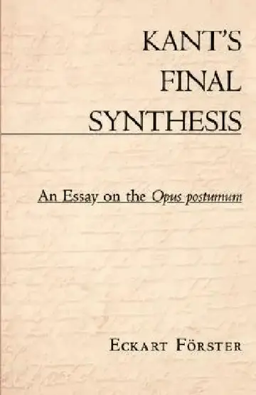 Cover of Kant's Final Synthesis