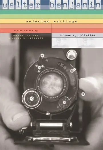 Cover of Walter Benjamin – Selected Writings 1938–1940 V 4