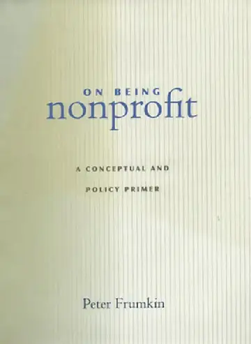 Cover of On Being Nonprofit