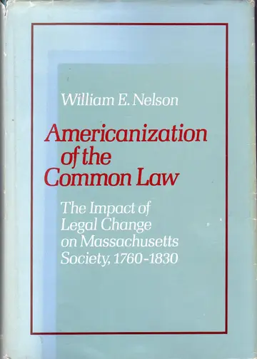 Cover of Americanization of the Common Law