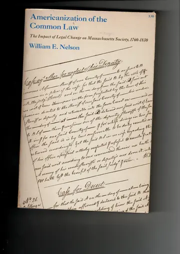 Cover of Americanization of the Common Law – The Impact of Legal Change etc (Paper)